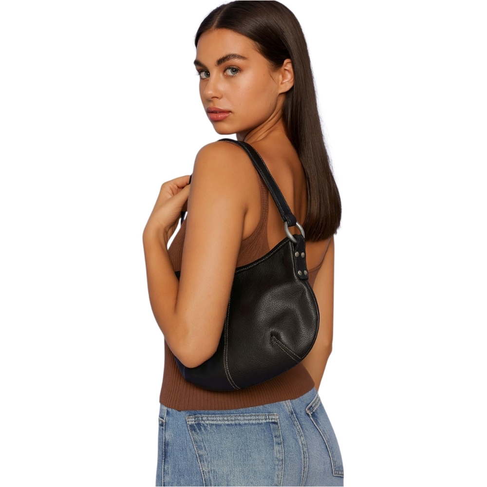 Nine West Y2K Black Baguette Shoulder Bag